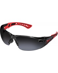 Schutzbrille RUSH+ Rahmen rot / schwarz - Rauchgla